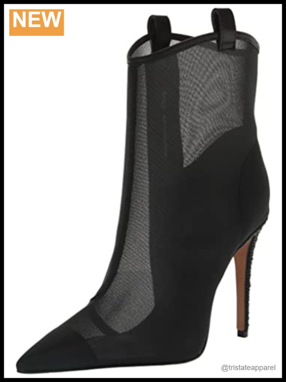 Karl Lagerfeld Clea Mesh Heeled Block Bootie Ankle Boot